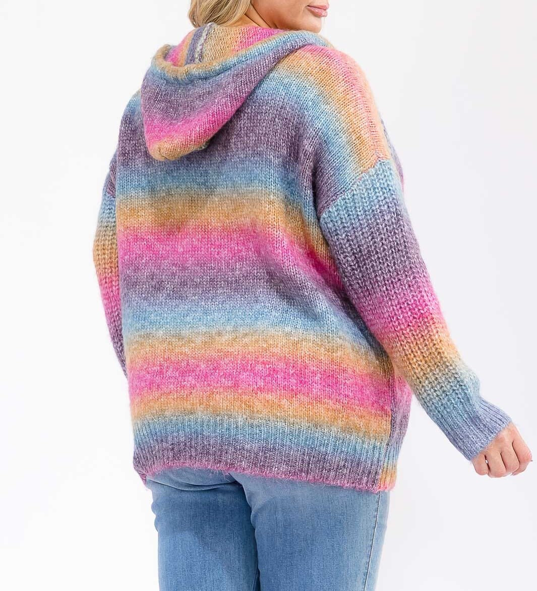 Cozy Rainbow Curvy Hoodie W232
