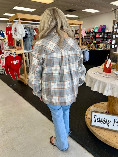 Timeless Cozy Plaid Shacket W236