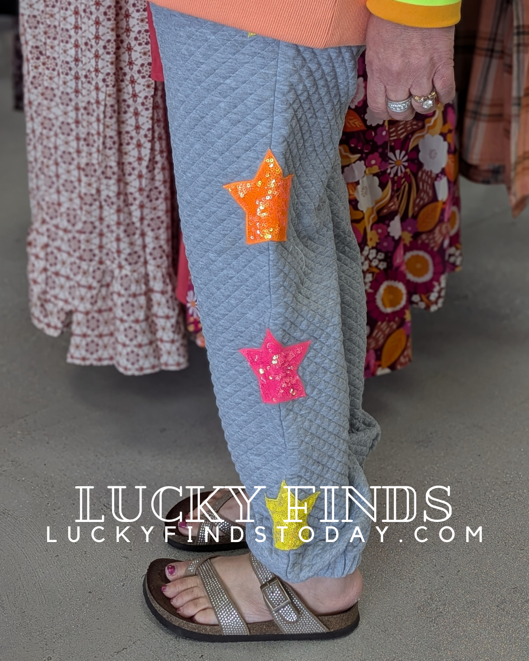 Fun Star Sequins Joggers W238