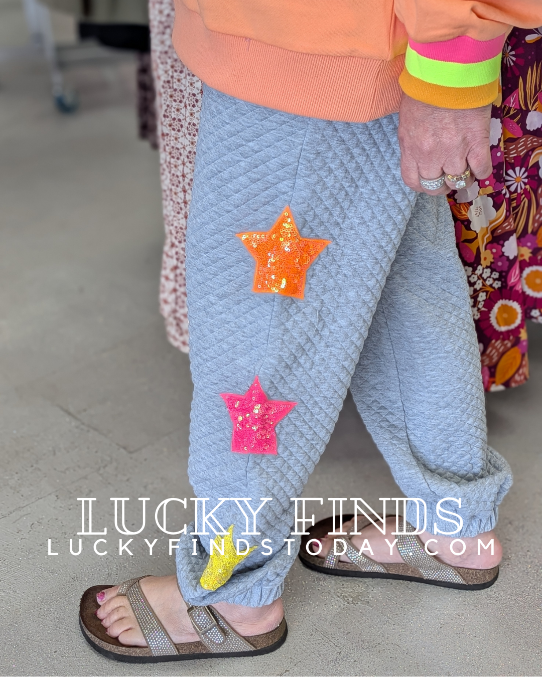 Fun Star Sequins Joggers W238