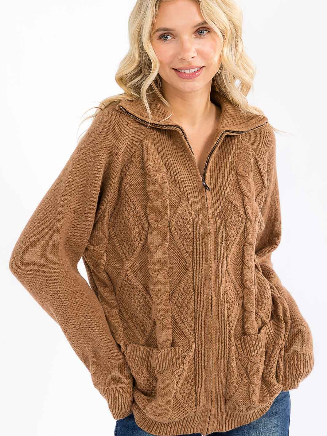 Weekend Zipped Sweater Top W239