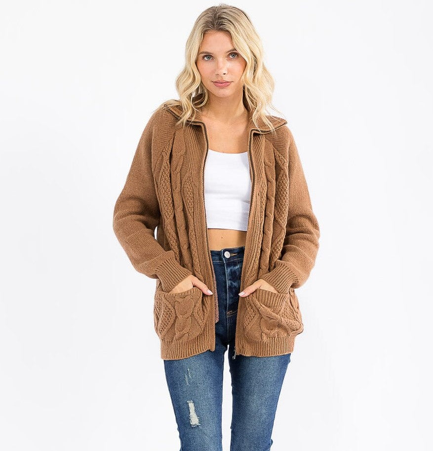 Weekend Zipped Sweater Top W239