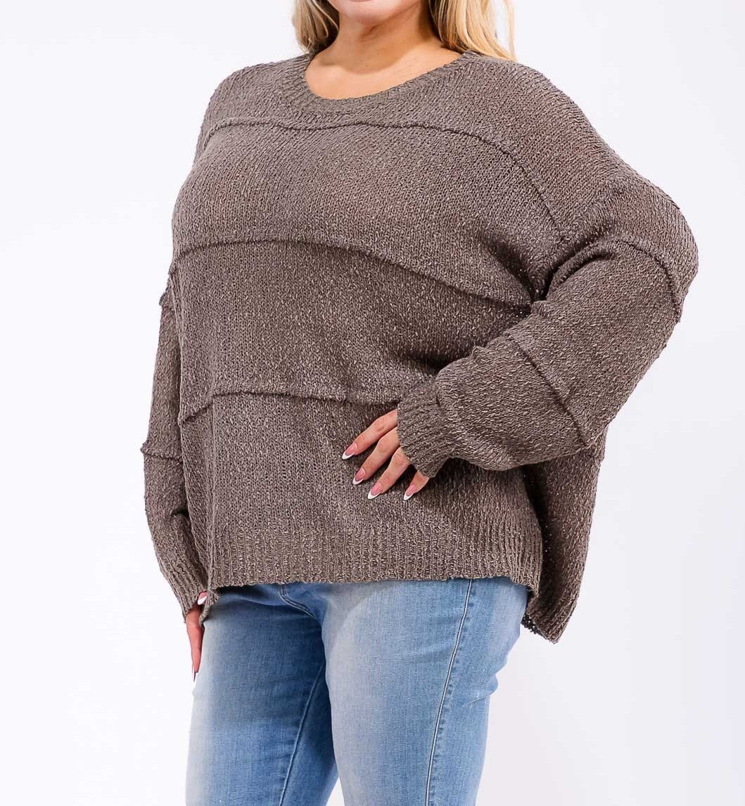Hello Cozy Curvy Sweater Top W250
