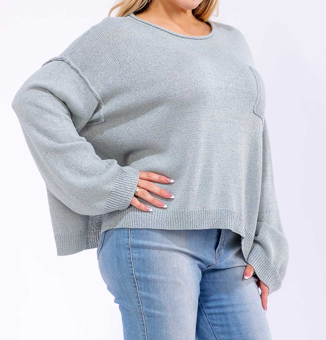 Serene Curvy Sweater Top W252