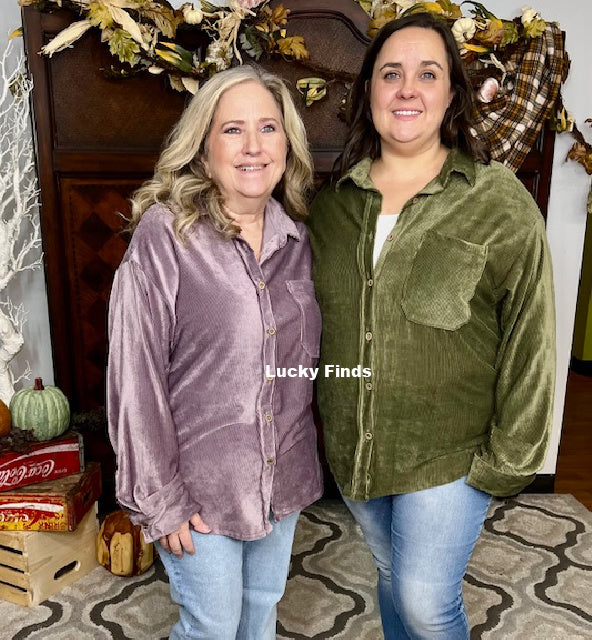 Wavy Soft Corduroy Top W261