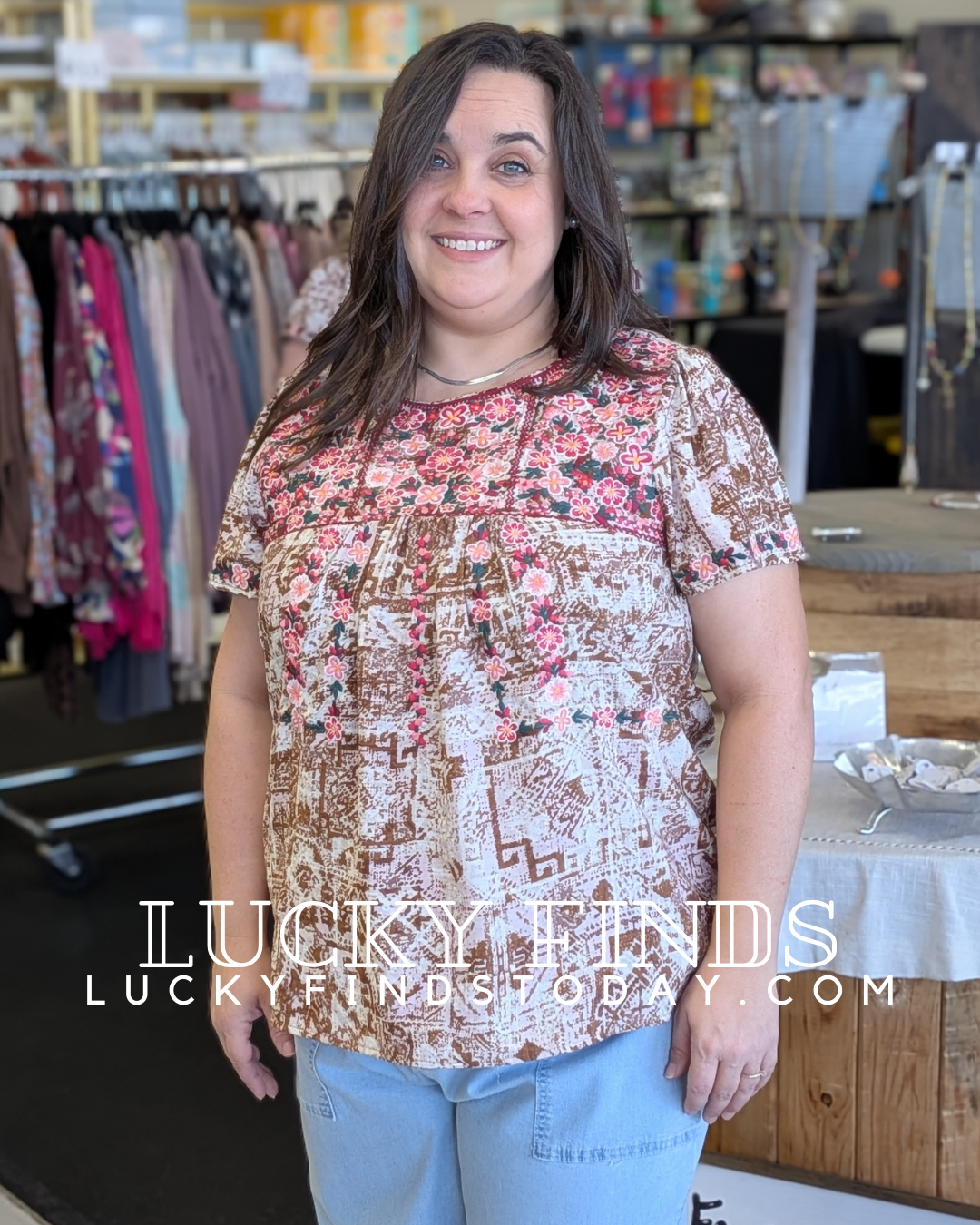 Fancy Embroidery Top W310