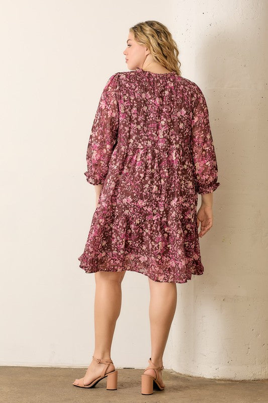 Floral Frenzy Curvy Dress W360