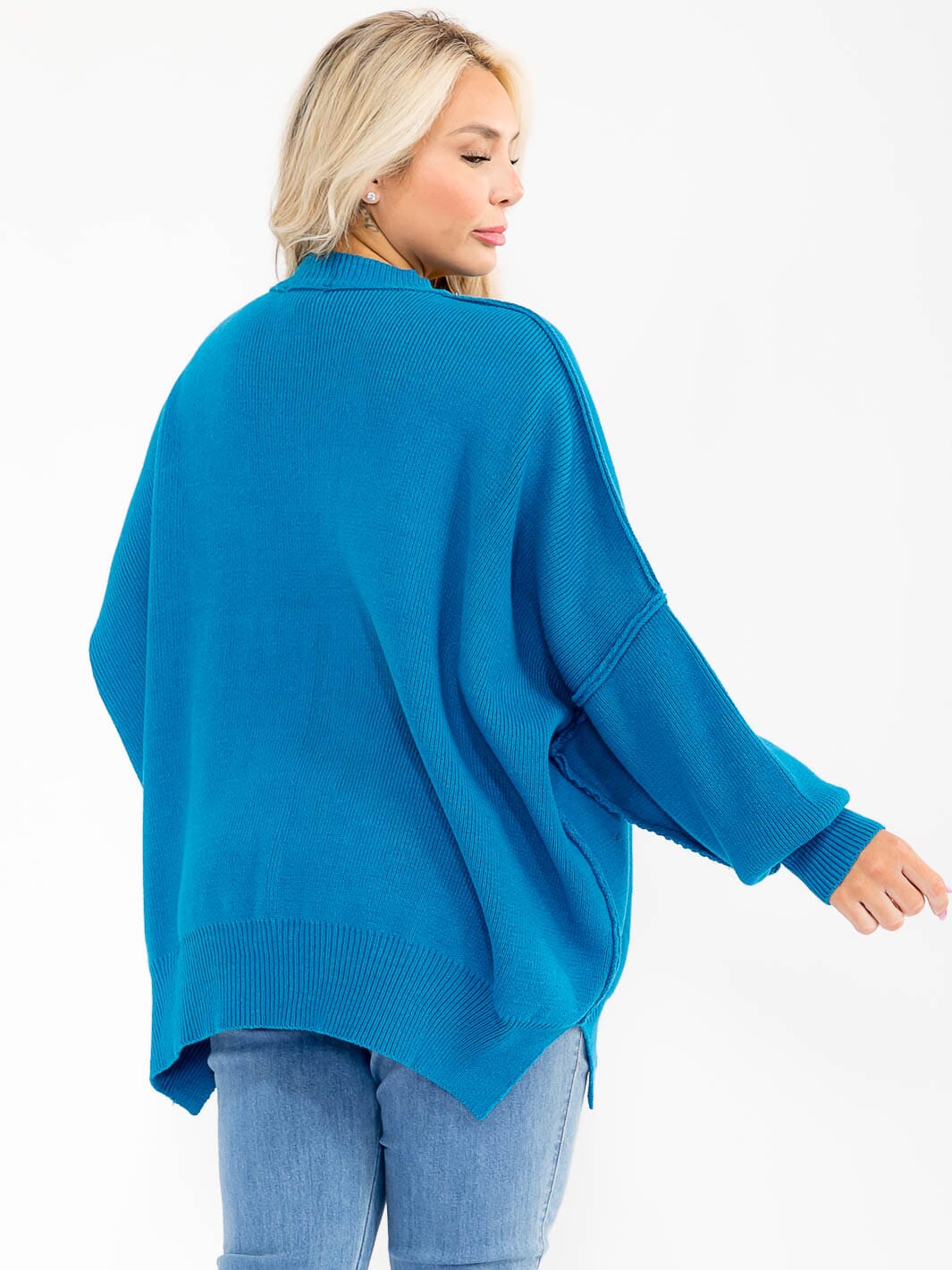 Casual Curvy Knit Sweater Top W399