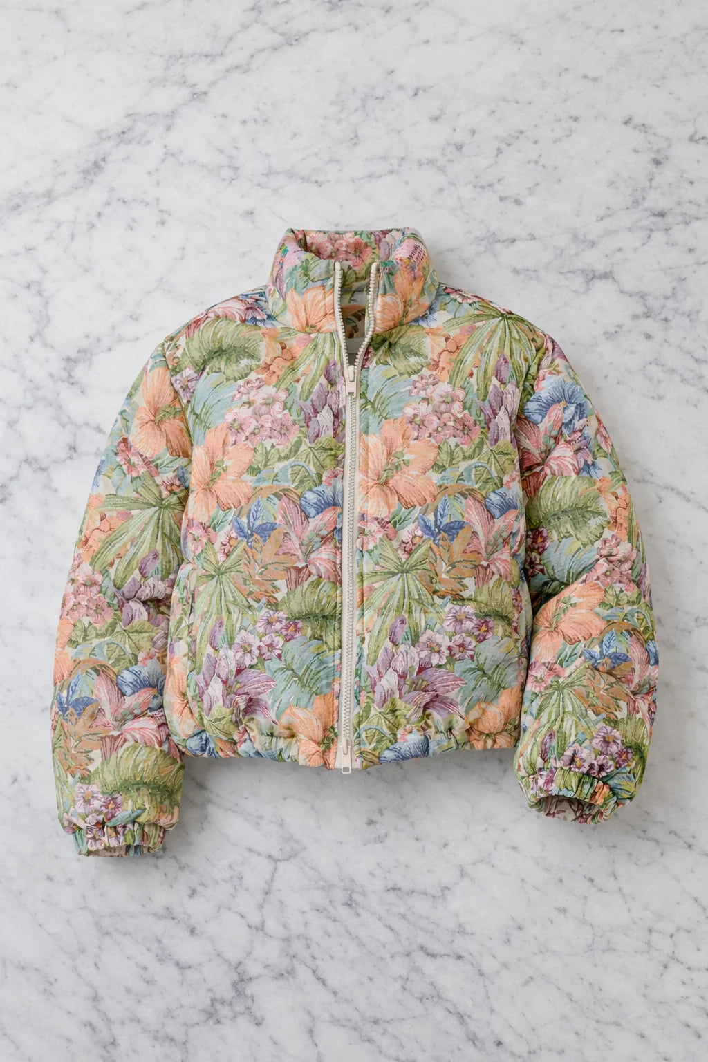My Warm Floral Puffer Jacket W450