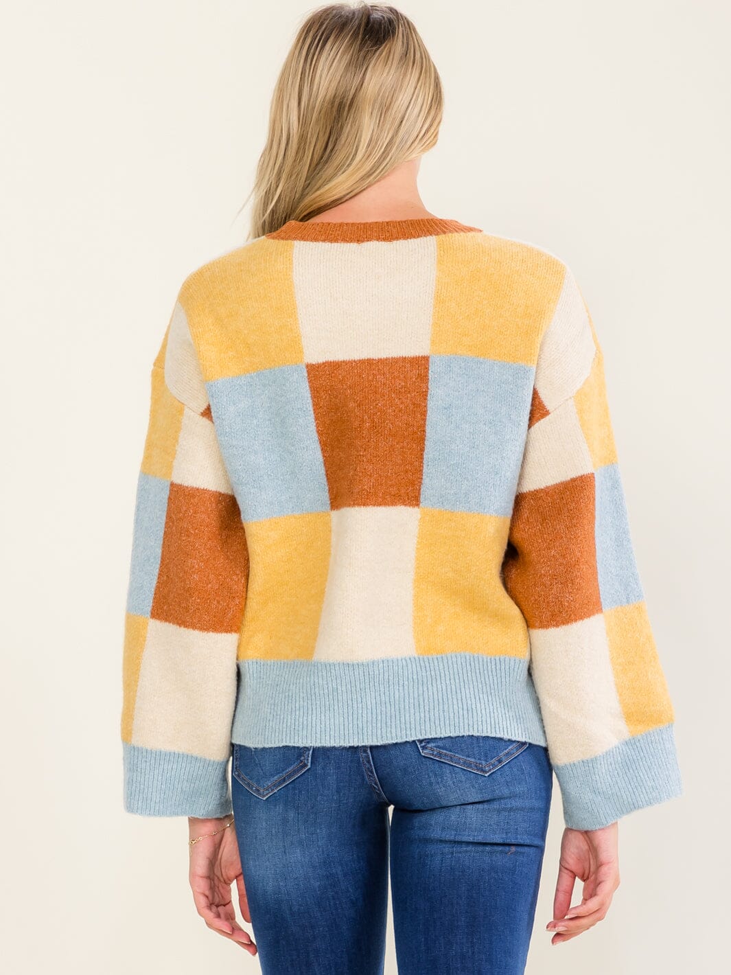 Cozy Charm Colorblock Sweater W477