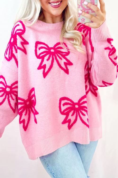 Love My Bow Sweater Top W489