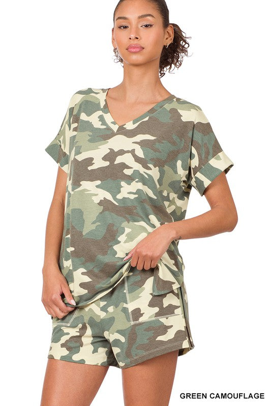 Comfy Camo Shorts Set Z668