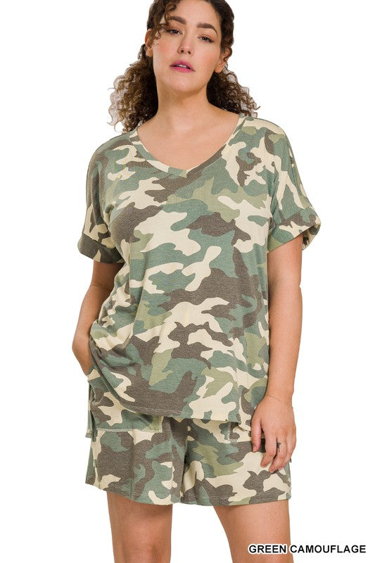 Comfy Camo Shorts Set Z668
