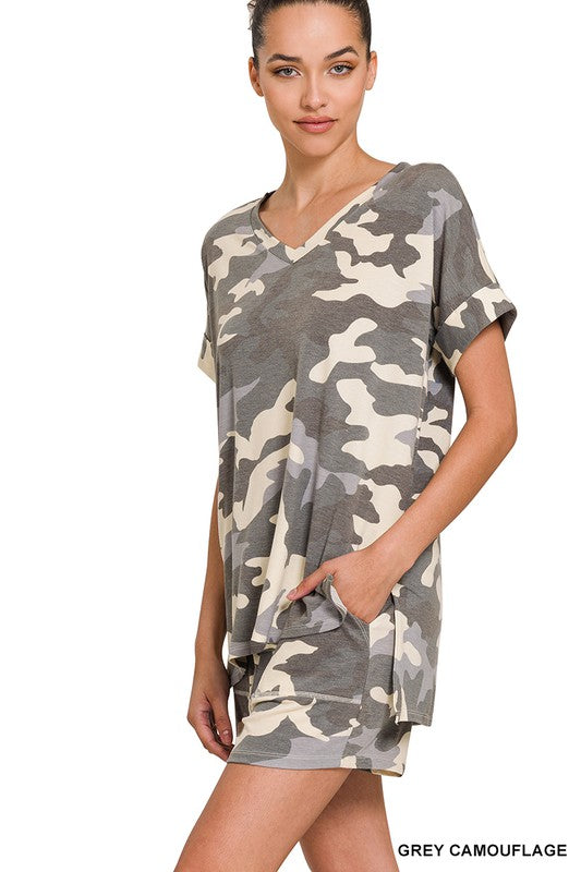 Comfy Camo Shorts Set Z668