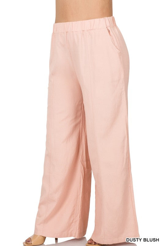 Comfy Curvy Linen Pants Z676