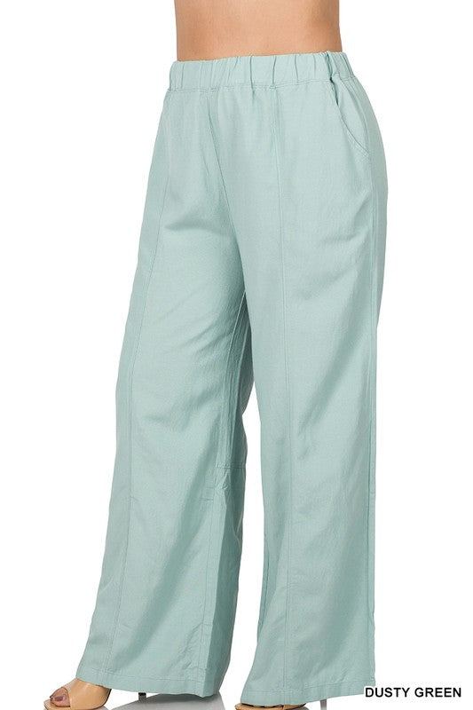 Comfy Curvy Linen Pants Z676