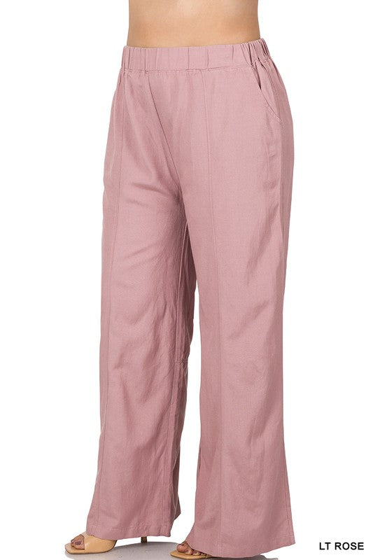 Comfy Curvy Linen Pants Z676