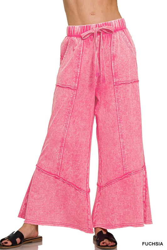 Rugged Charm Wide Leg Pants Z772