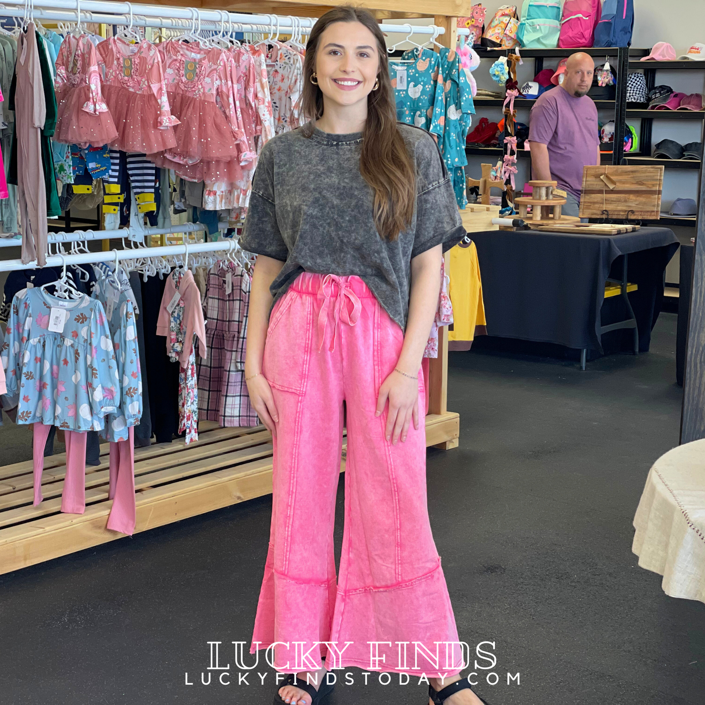 Rugged Charm Wide Leg Pants Z772
