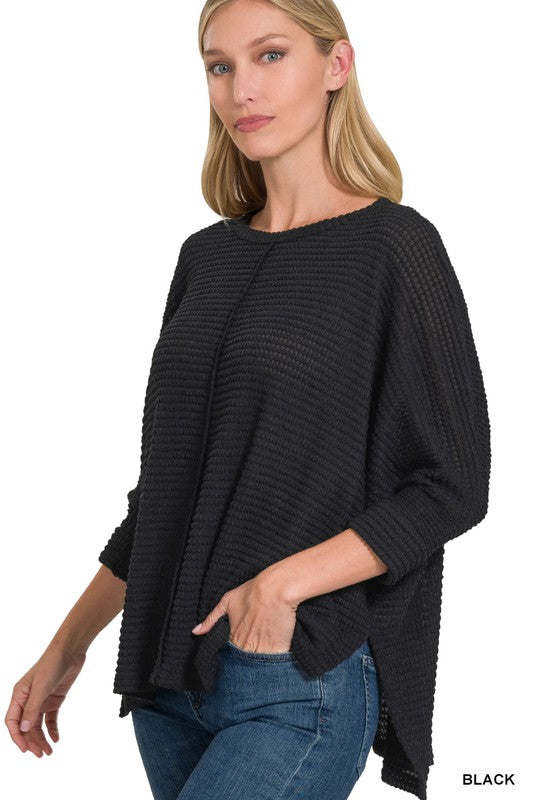 Florence Waffle Knit Top Z776