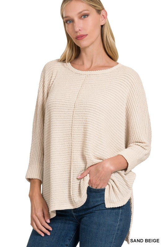 Florence Waffle Knit Top Z776