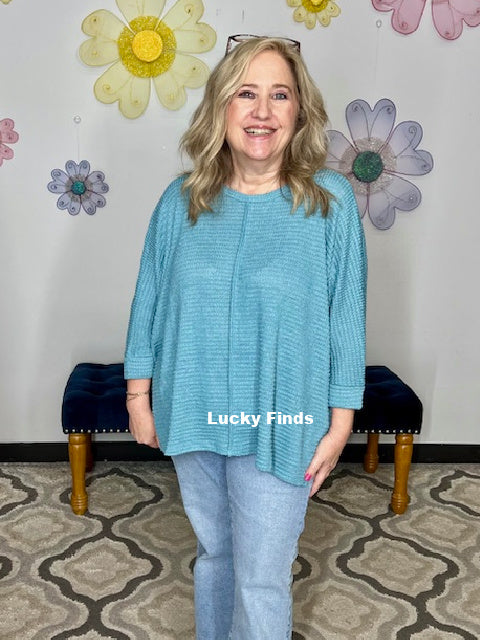Florence Waffle Knit Top Z776