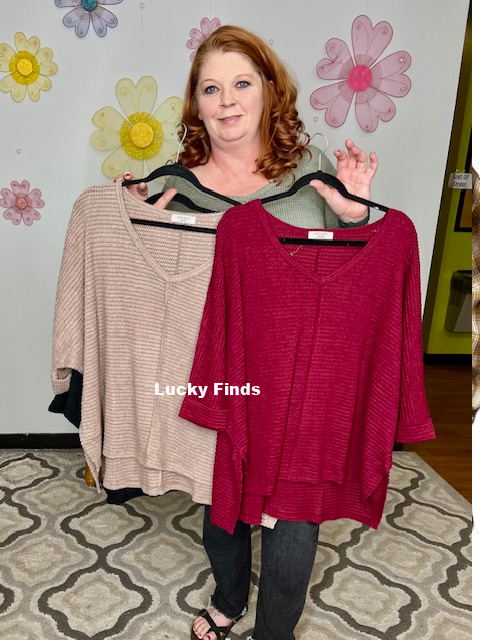 Florence Waffle Knit Curvy Top Z779