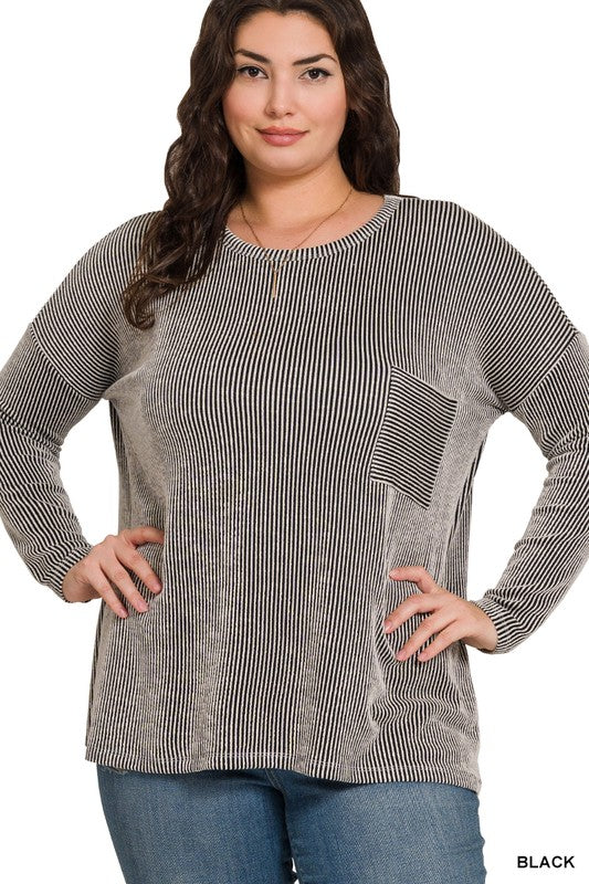 Hello to Sweet Striped Top Z781