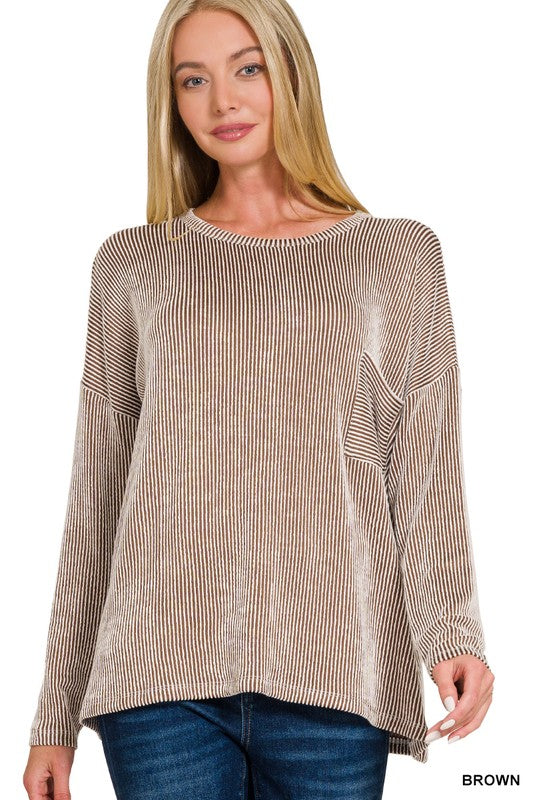 Hello to Sweet Striped Top Z781