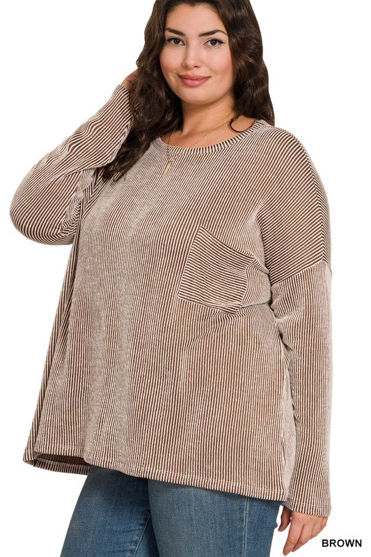 Hello to Sweet Striped Top Z781
