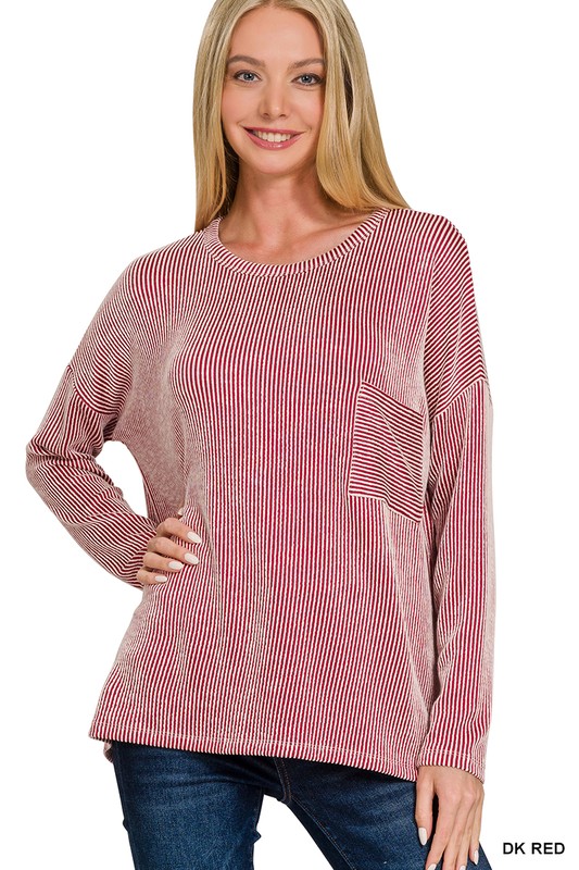Hello to Sweet Striped Top Z781