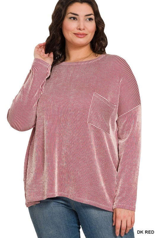 Hello to Sweet Striped Top Z781