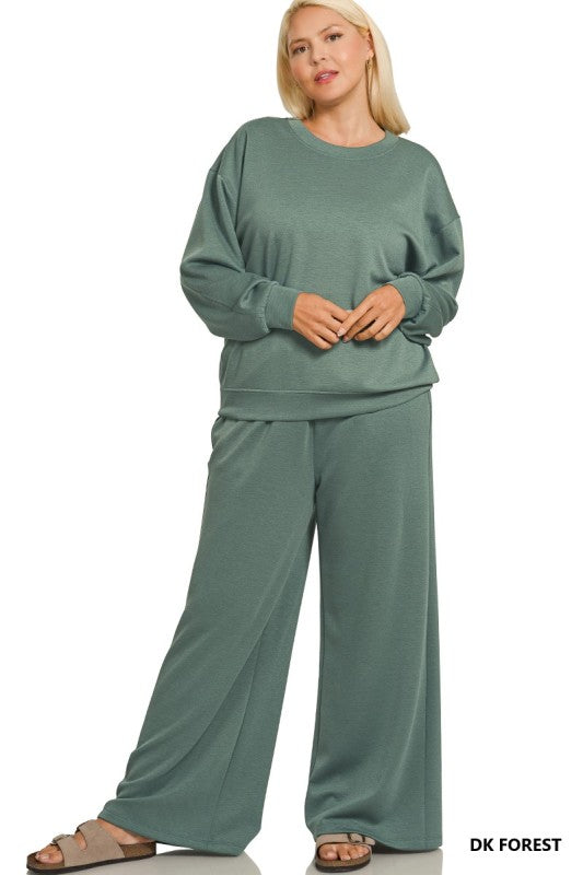 NYC Curvy Scuba Pants Set Z782