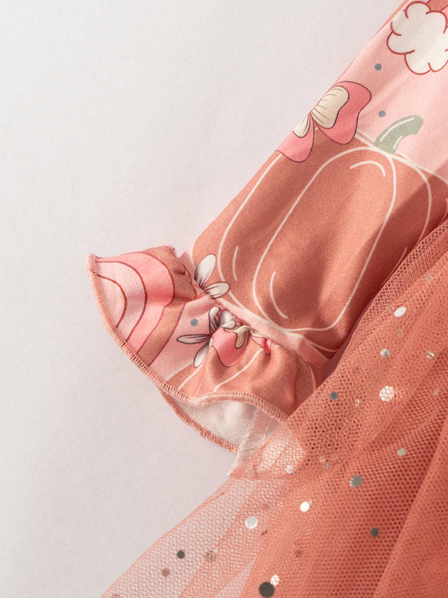 K151 Pumpkin Baby Girl Romper