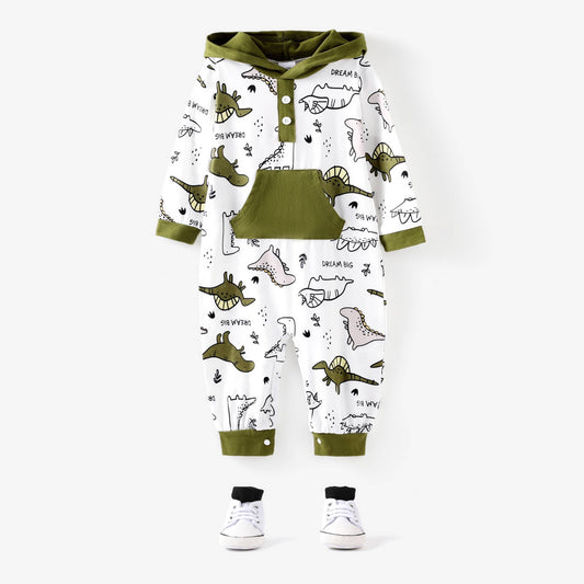 K128 Dinosaur Hooded Jumpsuit/ Socks/ Shoes