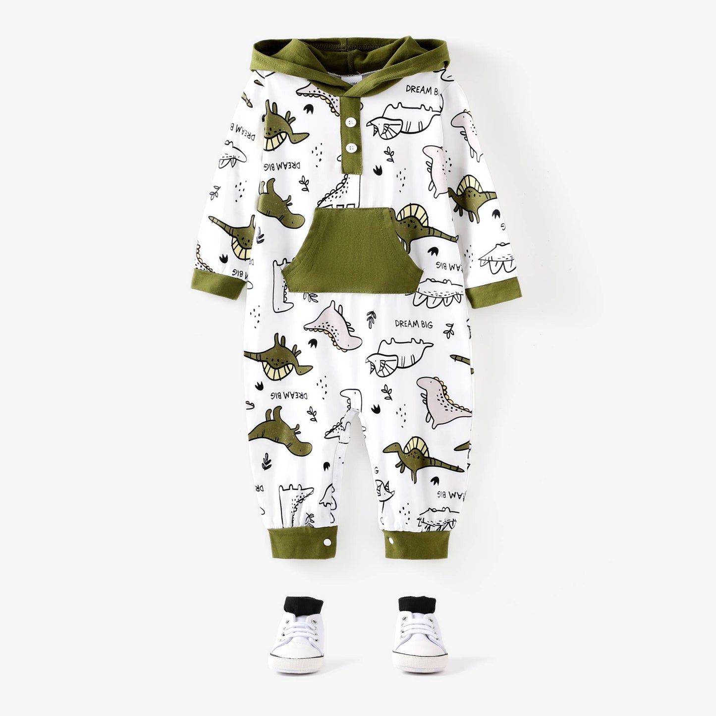 K128 Dinosaur Hooded Jumpsuit/ Socks/ Shoes