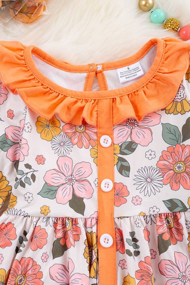 K140 Fallish Floral Print Dress