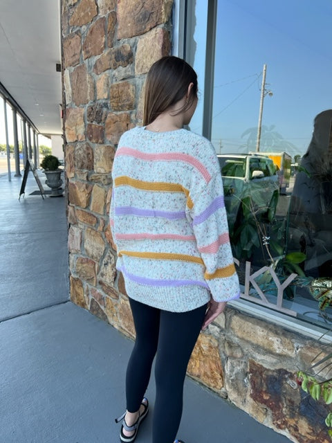 Confetti Colorblock Sweater D1360