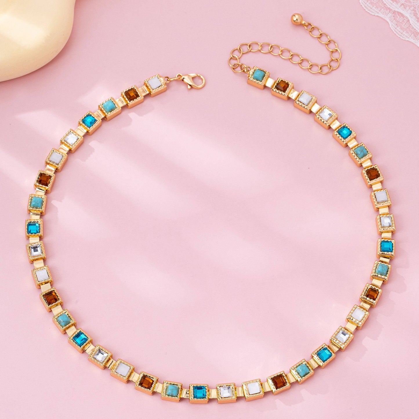 Geometric Acrylic Statement Necklace