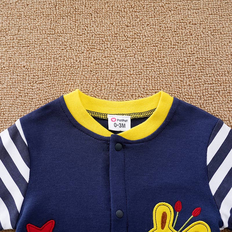 K133 Baby Giraffe Embroidery Jumpsuit