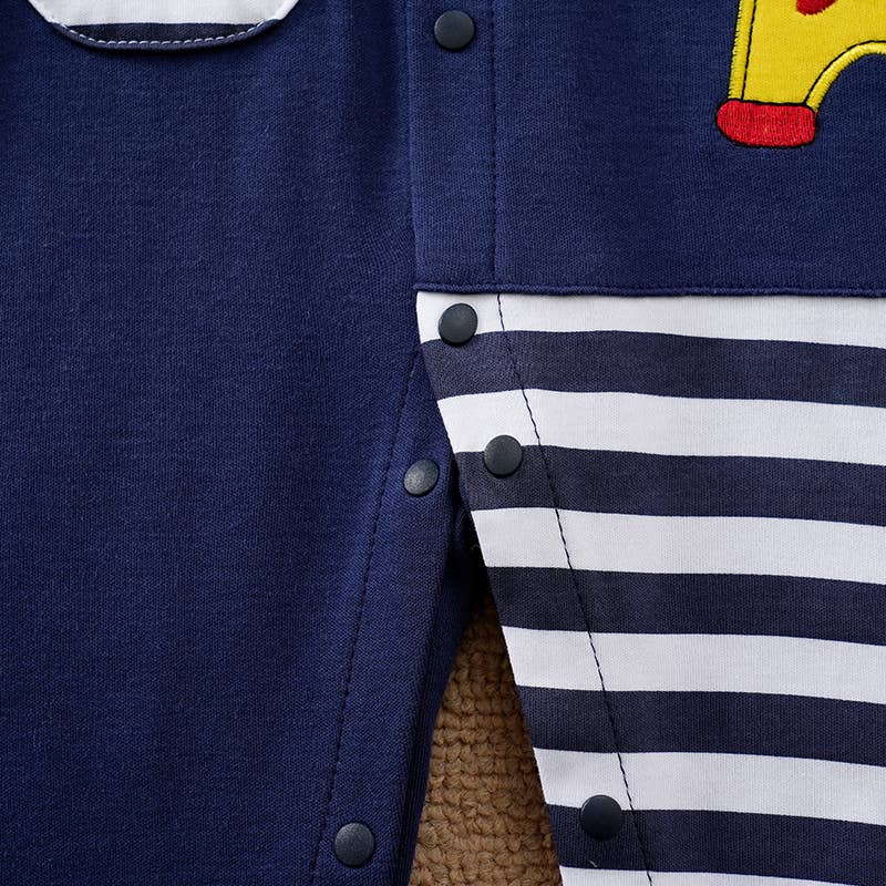 K133 Baby Giraffe Embroidery Jumpsuit