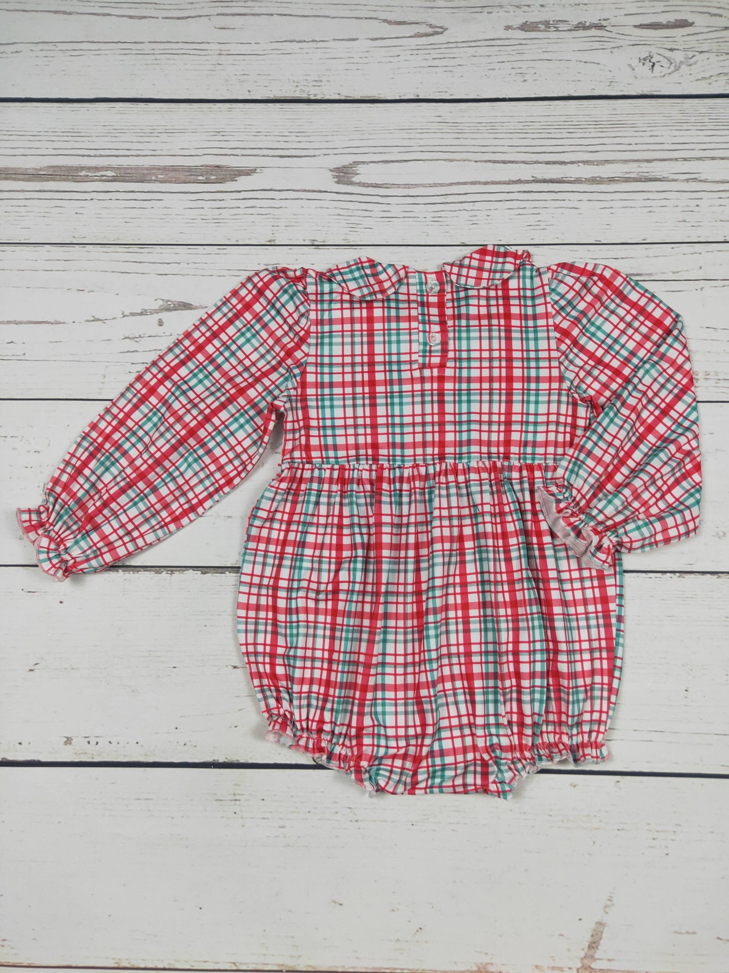 K199 Baby Christmas Smocked Bubble
