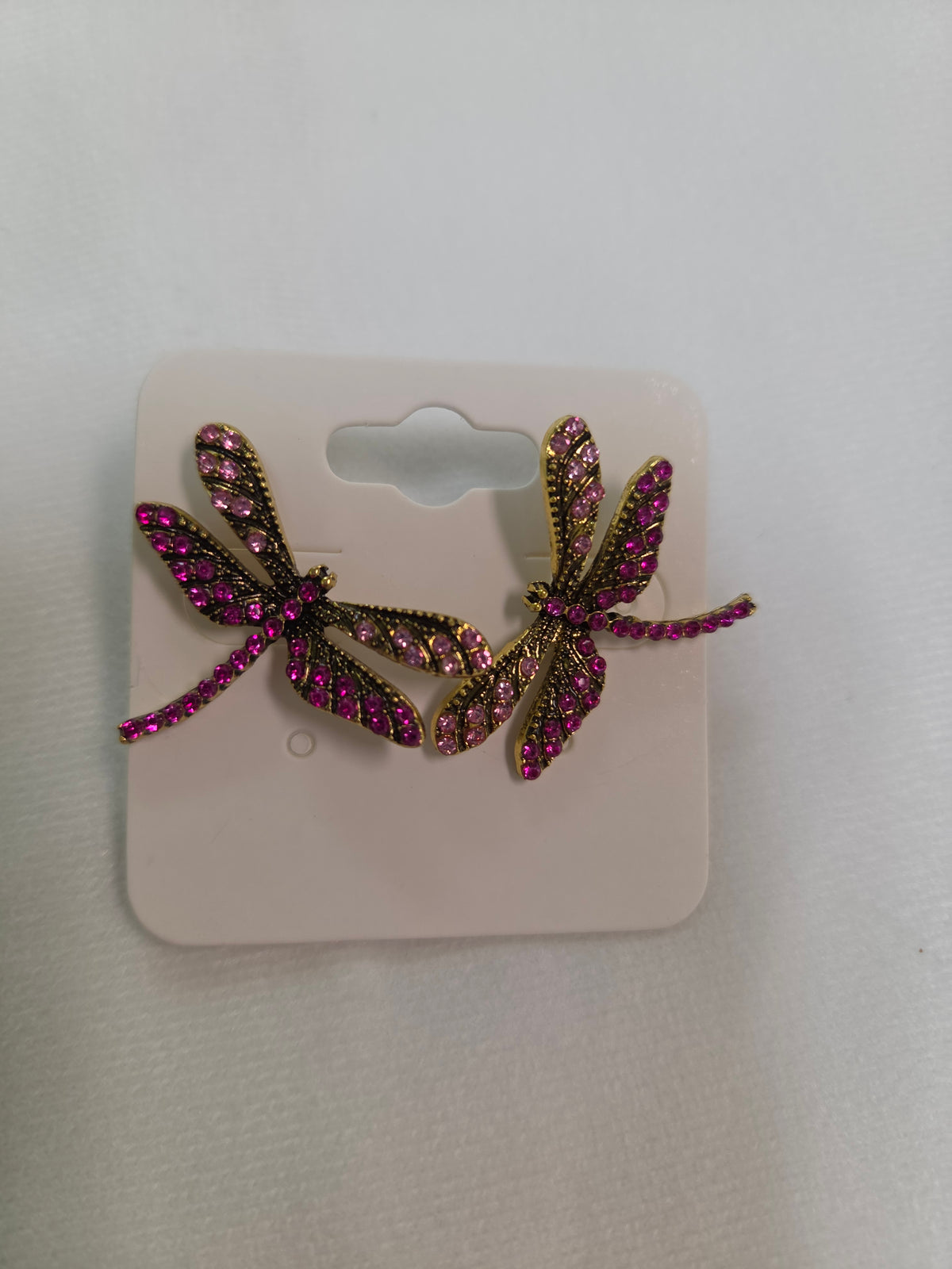 Dragonfly crystal earrings E01