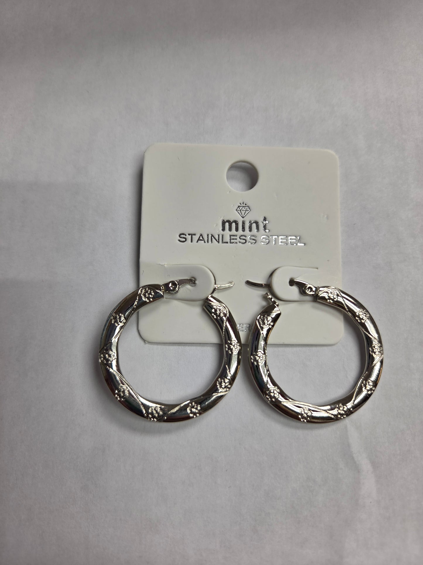 Flower Hoops Stainless Steel