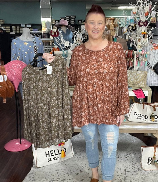 Coffee Date Tunic Top 7592