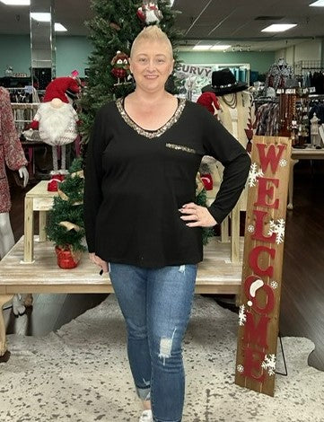 Eye Catching Sequin Top D868