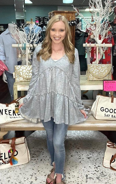 Busy Day Babydoll Top 7722