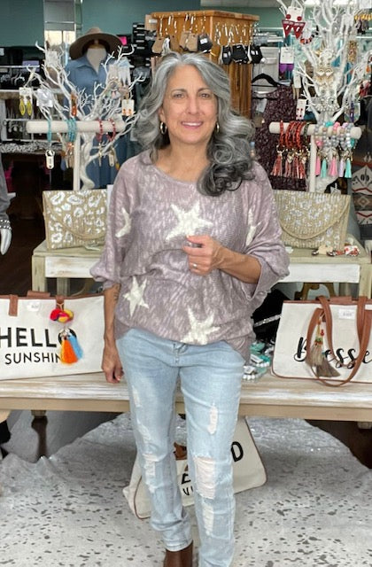 Star Print Tunic Top 7777 Final Sale