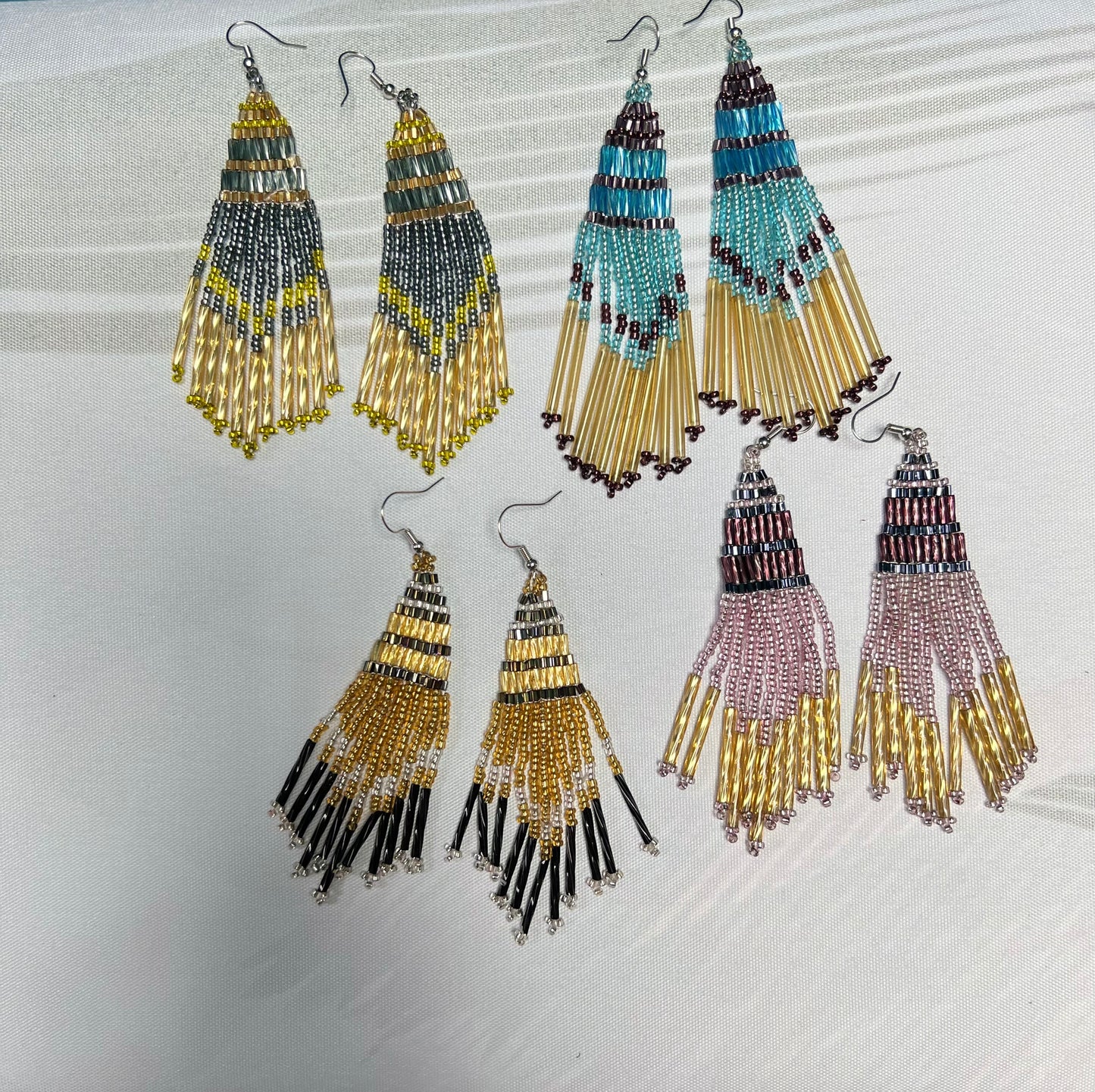 Beaded Fringe Earrings