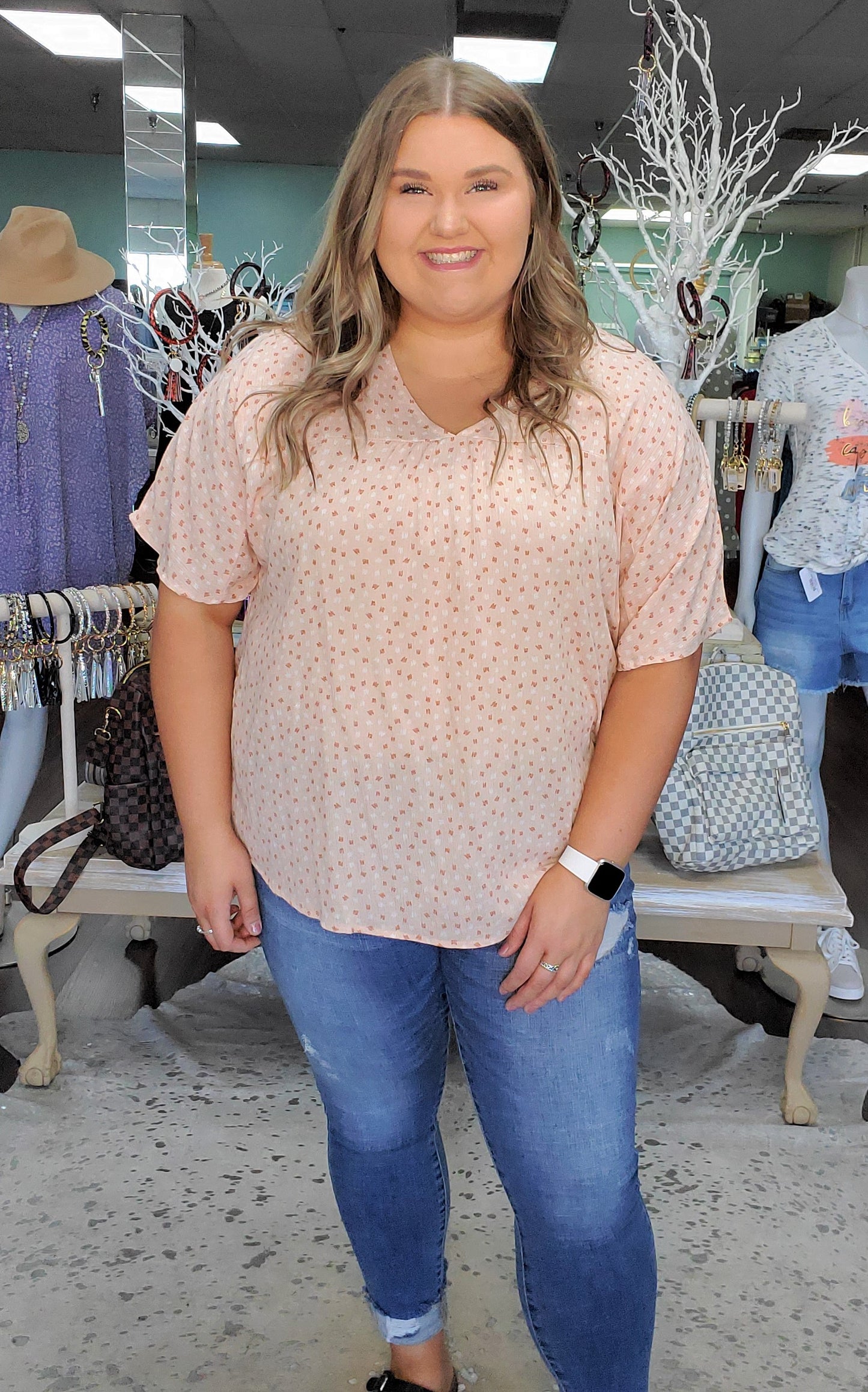 6758 Summer Breeze Top, Peach